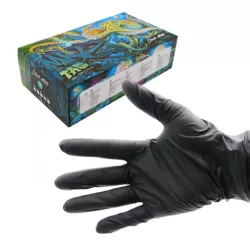Gants nitrile noirs - non...