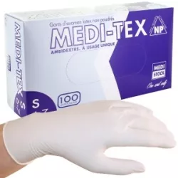 Gants d'examin Latex non poudré MEDI-TEX